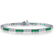 Load image into Gallery viewer, Lafonn Simulated Emerald and Diamond Tennis Bracelet
