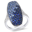 Load image into Gallery viewer, Le Vian Blueberry Sapphire &amp; Diamond Pave Ombre Ring
