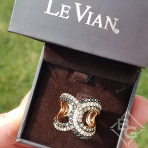 Le Vian Chocolate, Crème Brulee & Blackberry Diamond Contemporary Bypass Ring