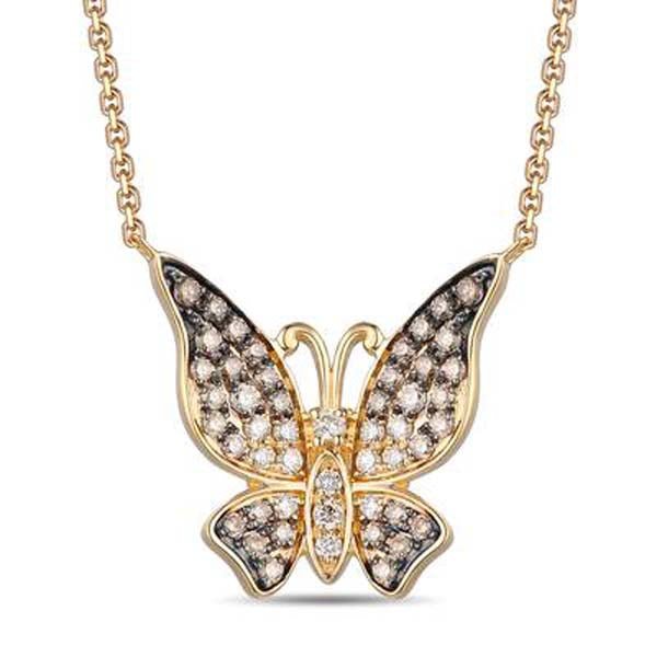 Le Vian Chocolate Diamond Ombre Butterfly Necklace