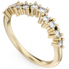 Load image into Gallery viewer, Noam Carver Asymmetrical Curved Round Cut Diamond Wedding Band
