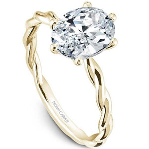 Noam Carver High Polished Twist Oval Center Diamond Engagement Ring