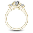 Load image into Gallery viewer, Noam Carver Yellow Gold Cathedral Three Stone Diamond Engagement Ring
