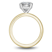 Load image into Gallery viewer, Noam Carver Two-Tone Yellow Gold High Polish Round Cut Solitaire Engagement Ring with White Gold Head
