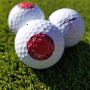 Ruby Gemstone Graphic Titleist Golf Ball - Pack of 3