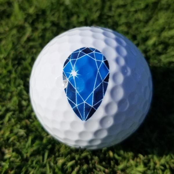 Sapphire Gemstone Graphic Titleist Golf Ball - Pack of 3