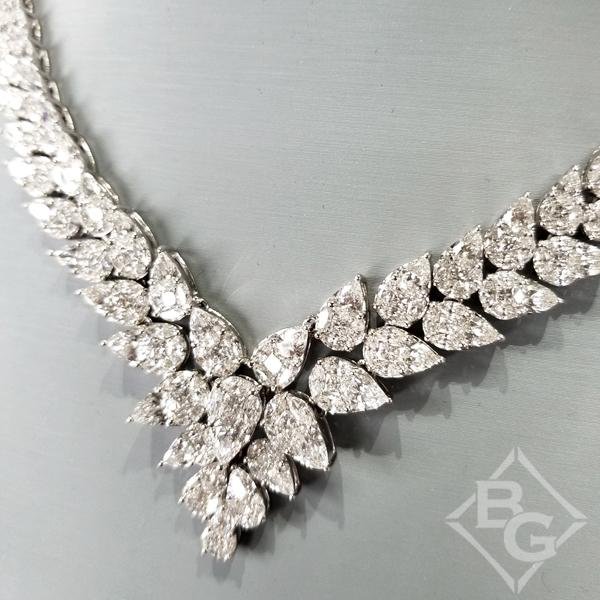 white gold diamond necklace