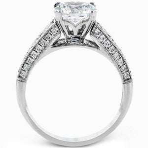 Simon G. Classic Side Stone Diamond Engagement Ring