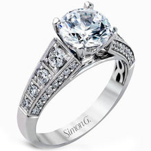 Load image into Gallery viewer, Simon G. Classic Side Stone Diamond Engagement Ring
