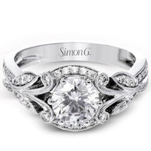Load image into Gallery viewer, Simon G. Filigree Antique Style Diamond Engagement Ring

