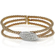 Load image into Gallery viewer, Simon G. Flexible Rose Gold Multi-Layer Pave Diamond Bangle

