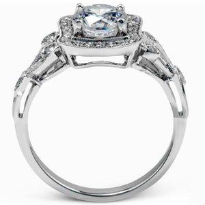 Simon G. Halo Vintage Inspired Filigree Diamond Engagement Ring