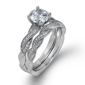 Simon G. Twist Diamond Wedding Ring