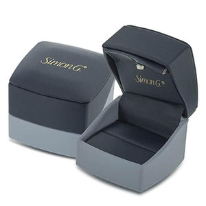 Simon G. Two-Tone Rose & White Three Row Diamond Engagement Ring Set