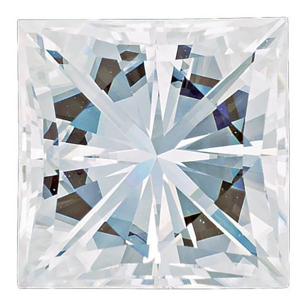 Square Brilliant Princess Cut Forever One™ Moissanite Gemstone - Colorless (D-E-F)