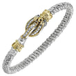 Load image into Gallery viewer, Vahan Silver &amp; 14K Gold Diamond Buckle Bangle Bracelet
