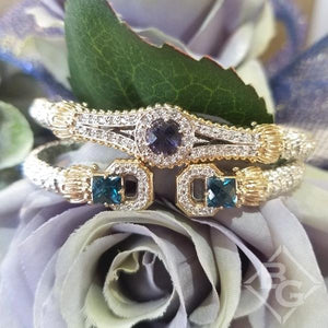 Vahan Sterling Silver & 14K Yellow Gold London Blue Topaz & Diamond Bracelet