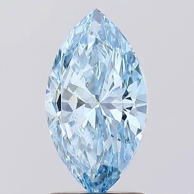 1.51ct Marquise Lab Grown Diamond (Colour Fancy Vivid Blue, Clarity SI1, IGI Certified)