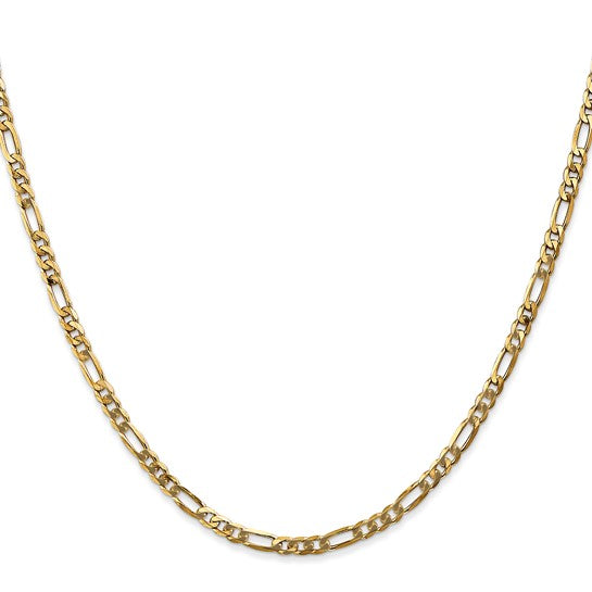 Ben Garelick 14K Yellow Gold 3mm Flat Figaro Chain, 24 Inch