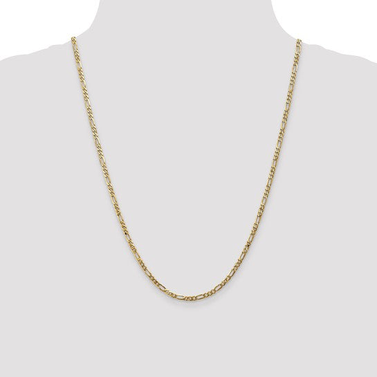 Ben Garelick 14K Yellow Gold 3mm Flat Figaro Chain, 24 Inch