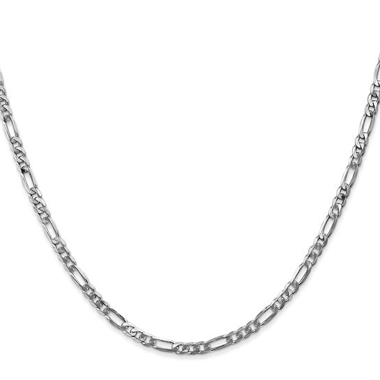 Ben Garelick 14K White Gold Flat Figaro Chain, 20 Inch