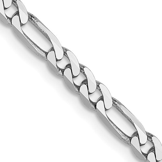 Ben Garelick 14K White Gold Flat Figaro Chain, 20 Inch