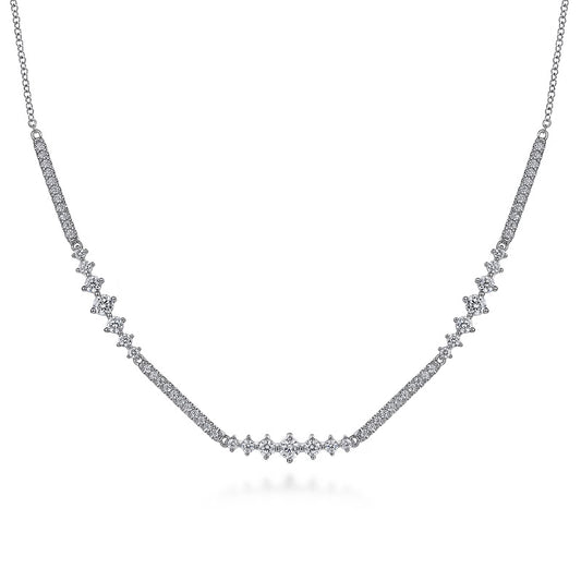 Gabriel & Co. Lusso 14K White Gold Diamond Necklace