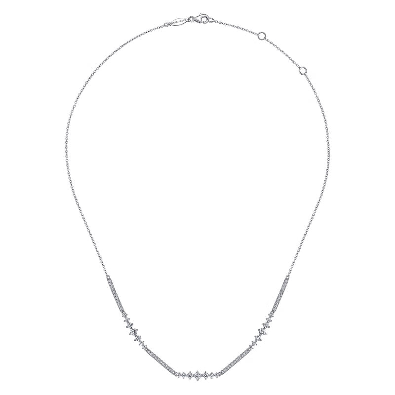 Gabriel & Co. Lusso 14K White Gold Diamond Necklace