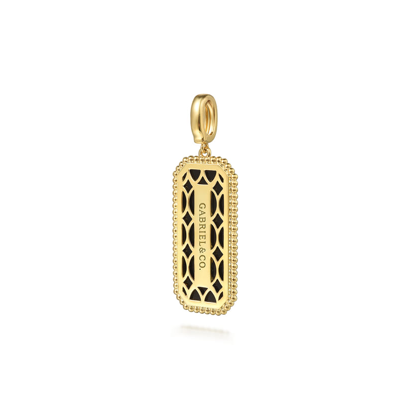 Gabriel & Co. Bujukan Onyx Starburst Diamond Medallion Pendant
