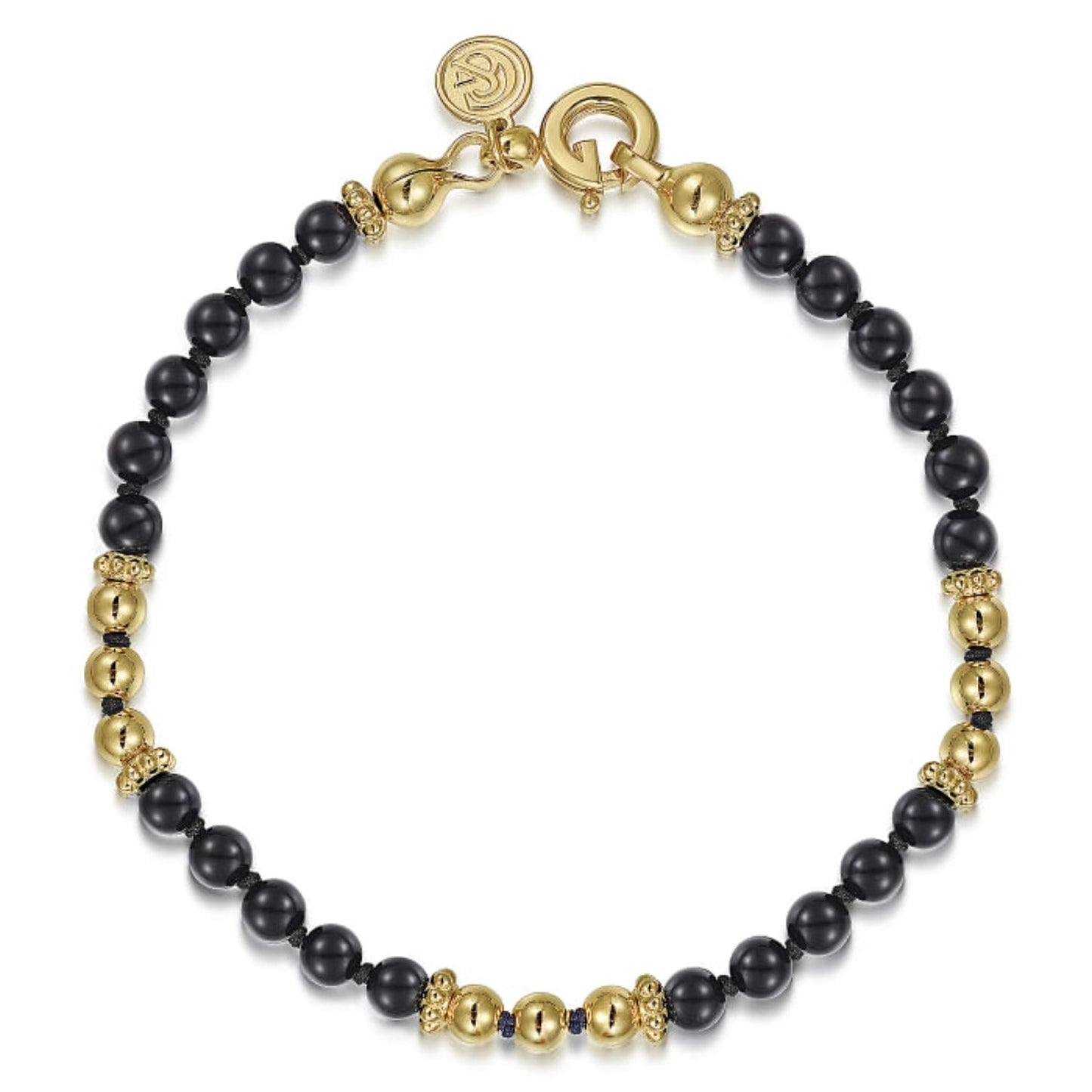 Gabriel & Co. Gold Beaded Gemstone Bracelet