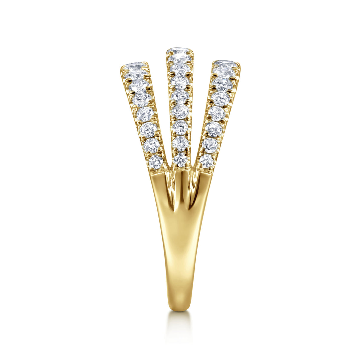 Gabriel & Co. Three Row Open Space Diamond Fashion Ring