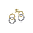 Load image into Gallery viewer, Gabriel &amp; Co. Twisted Rope Double Circle Diamond Earrings
