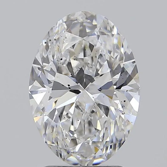 2.50ct Oval Lab Grown Diamond (Colour E, Clarity SI2, IGI Certified)