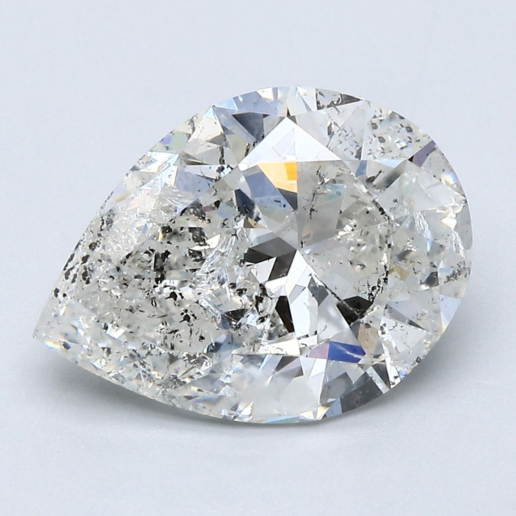 2235171567- 4.01 ct pear GIA certified Loose diamond, H color | I2 clarity