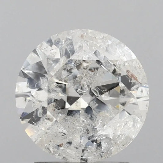 2.01ct Round Natural Diamond (Colour H, Clarity I2, Cut EX, IGI Certified)