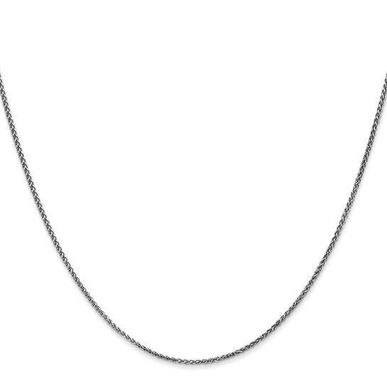 Ben Garelick 10K White Gold 1.25mm Diamond Cut Spiga Chain, 18 Inch