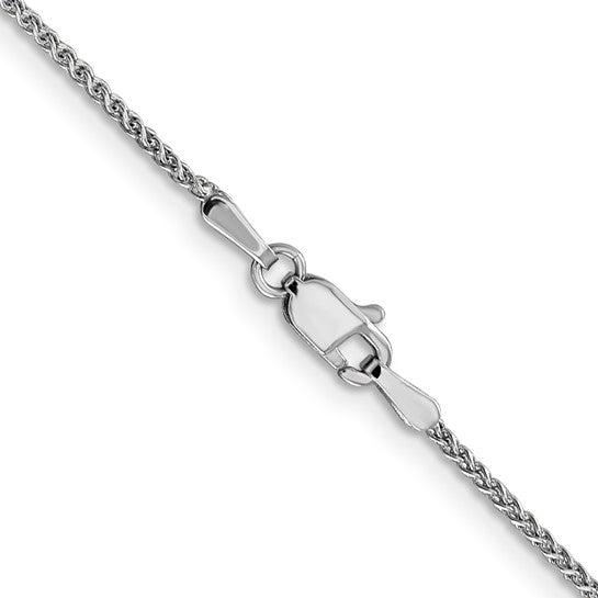 Ben Garelick 10K White Gold 1.25mm Diamond Cut Spiga Chain, 18 Inch
