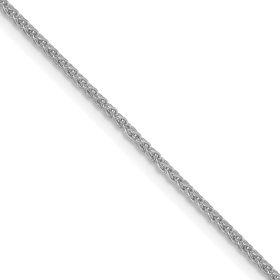 Ben Garelick 10K White Gold 1.25mm Diamond Cut Spiga Chain, 18 Inch