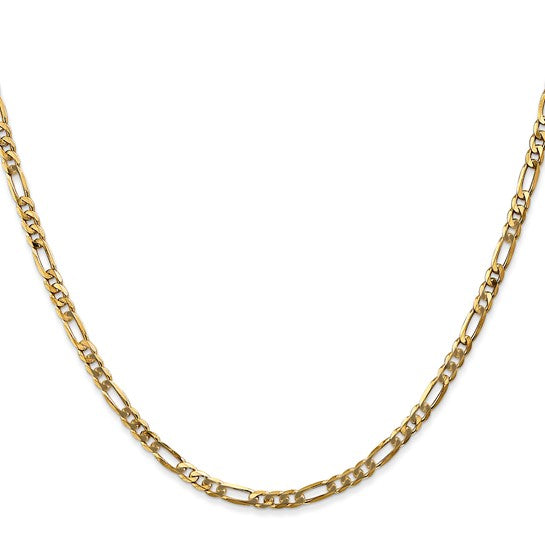Ben Garelick 10K Yellow Gold 3.25mm Flat Figaro Chain, 24 Inch