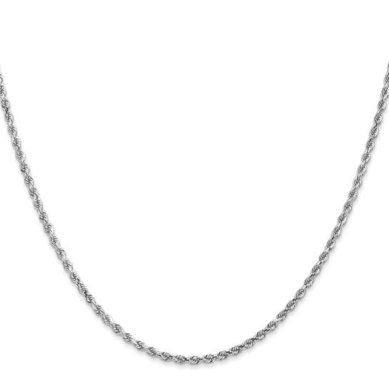 Ben Garelick 14K White Gold 2mm Diamond Cut Rope Chain, 22 Inch
