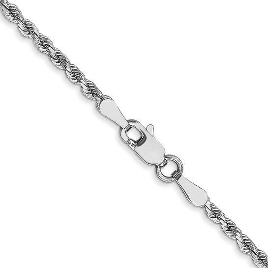 Ben Garelick 14K White Gold 2mm Diamond Cut Rope Chain, 22 Inch