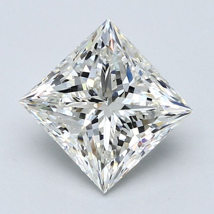 6452863493- 2.50 ct princess GIA certified Loose diamond, J color | SI1 clarity | EX cut
