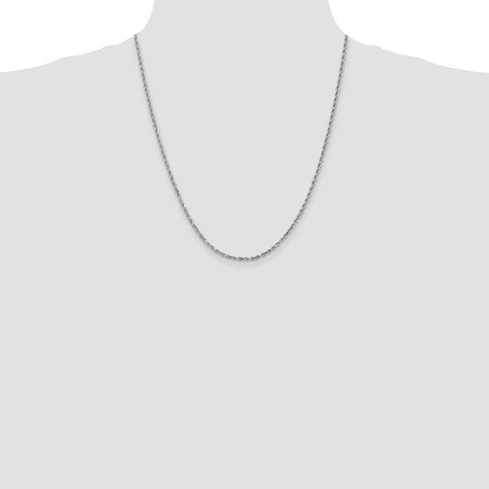 Ben Garelick 14K White Gold 2.5mm Diamond Cut Rope Chain