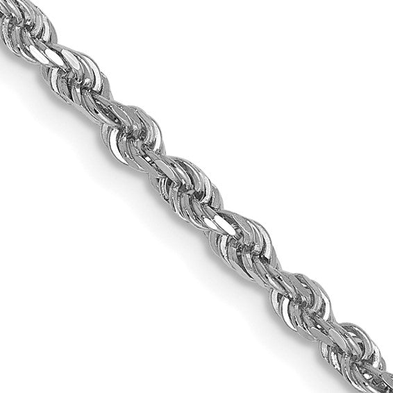 Ben Garelick 14K White Gold 2.5mm Diamond Cut Rope Chain