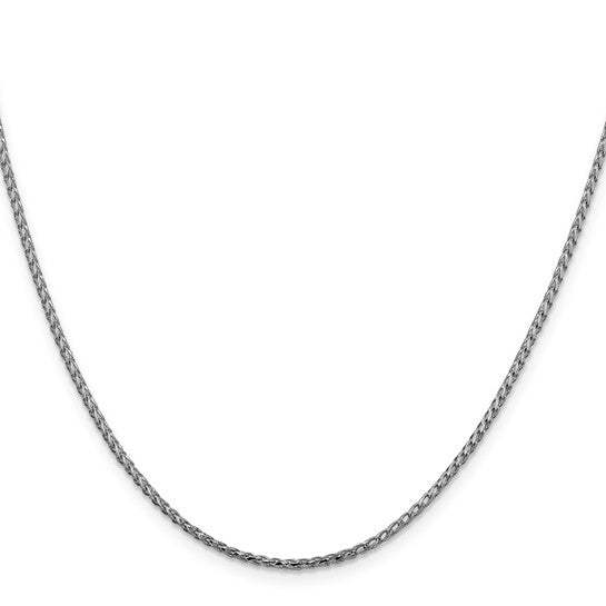 Ben Garelick 14K White Gold 1.6mm Diamond Cut Open Franco Chain, 18 Inch