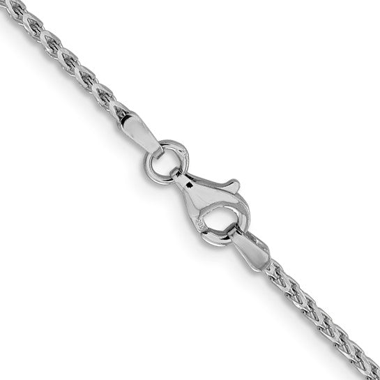 Ben Garelick 14K White Gold 1.6mm Diamond Cut Open Franco Chain, 18 Inch