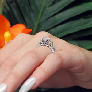Barkev's Three Stone Diamond Engagement Ring