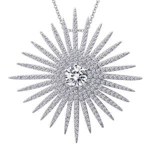 Lafonn Simulated Diamond Sunburst Pendant