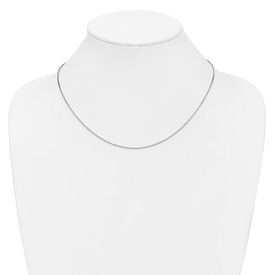 Ben Garelick 14K White Gold 1mm Box Chain, 20 Inch