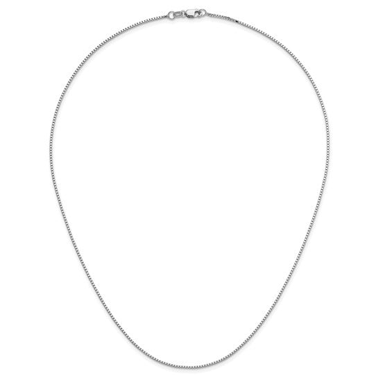 Ben Garelick 14K White Gold 1mm Box Chain, 20 Inch